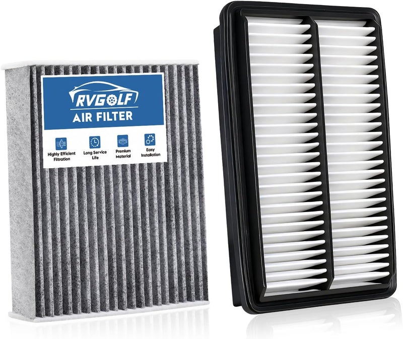 RVgolf Store Engine+Cabin Air Filters Set Fit for 2016-2022 Honda Pilot, 2014-2020 Acura MDX, 2017-2025 Ridgeline, 2019-2025 Passport Engine Air Filter Automotive Accessories CF10134 CA12061 - Image 1